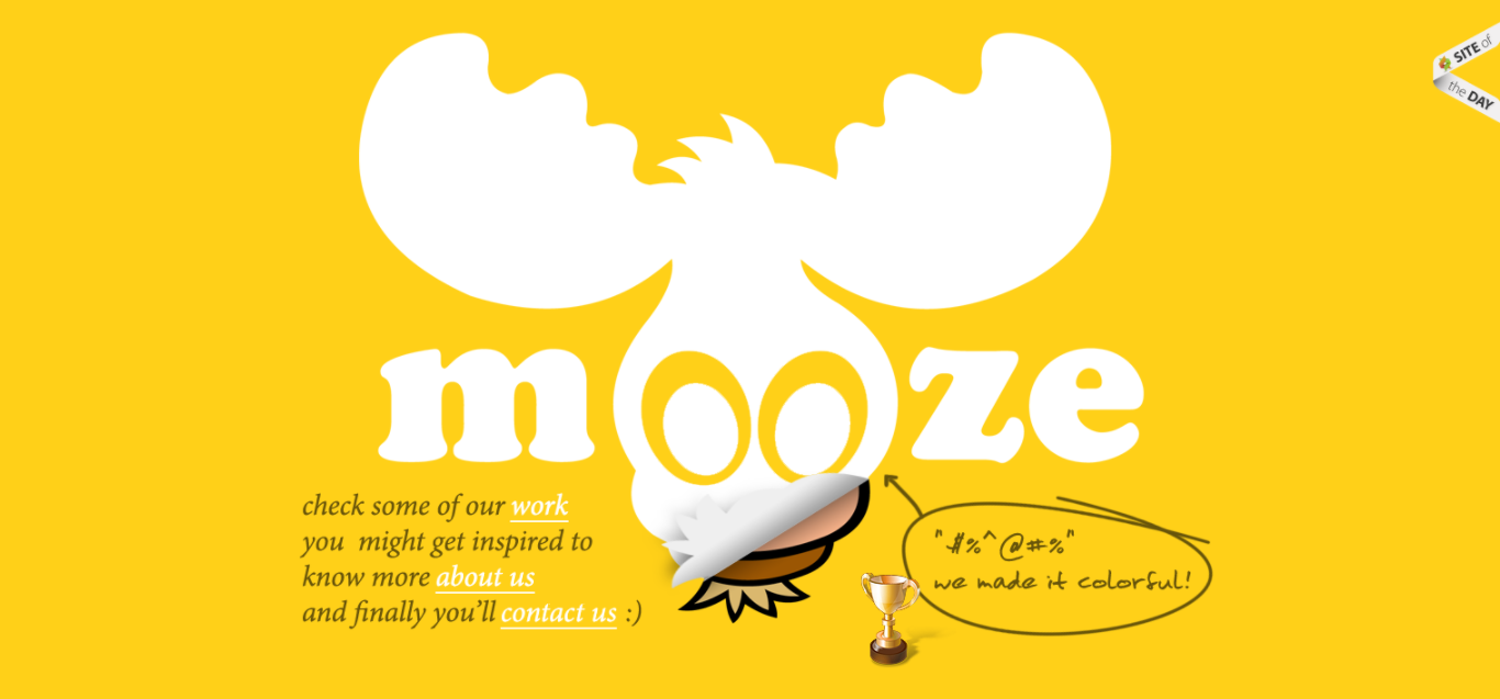 Mooze uses yellow to create authority and warmth