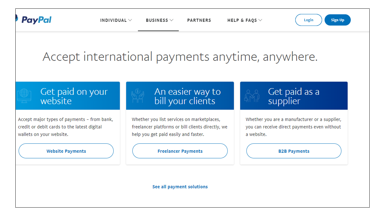 Paypal uses blue to promote trust