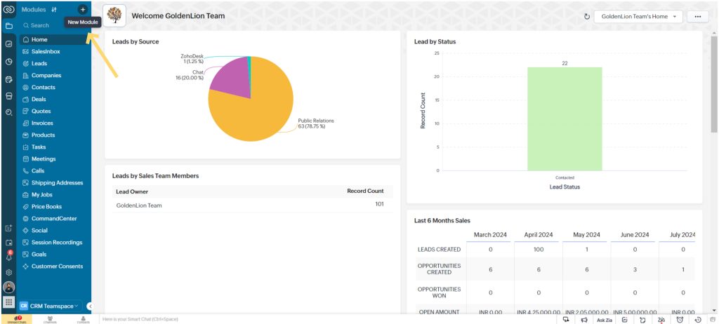 Add New Module in Zoho CRM