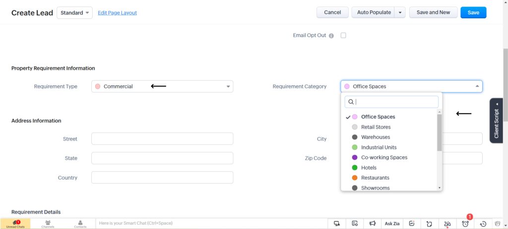 Parent and Child Field in Zoho CRM