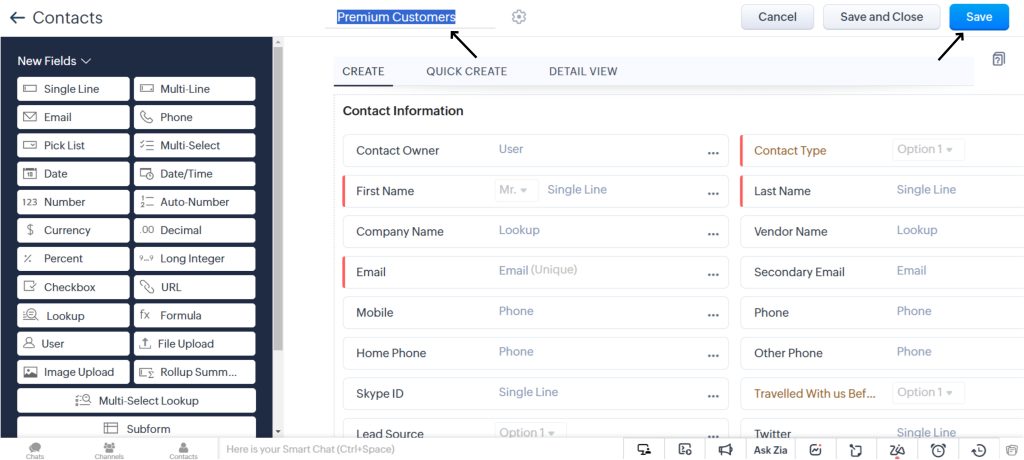 Custom Layouts in Zoho CRM