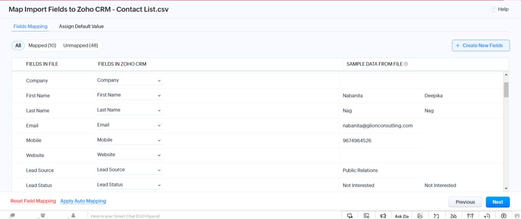 Mapping Records in Zoho CRM