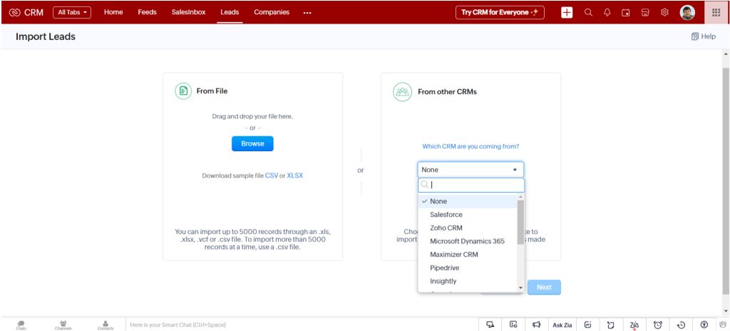 Zoho CRM Set Up