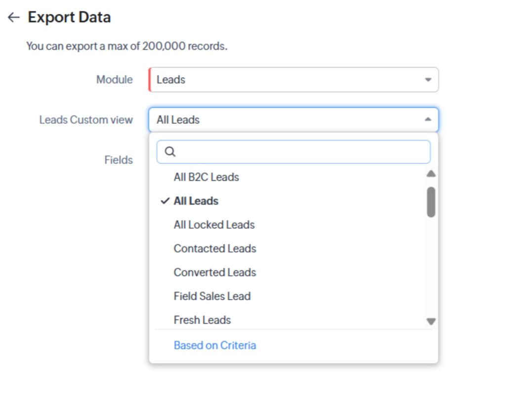 Custom Views In Zoho CRM